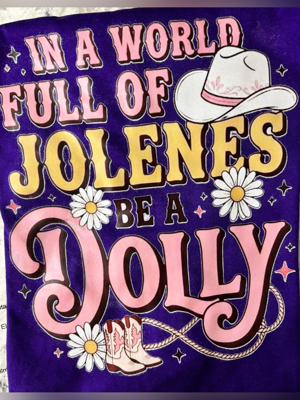 NEW Dolly Graphic Tee - Purple & Pink